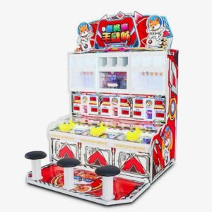 Kuliku Puppy Bear Cannon kids ball shooting redemption arcade game with LED lights, capsule toy rewards, size 82.7" × 98.4" × 87.4"