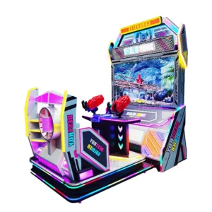 Kuliku 65-inch motion shooting arcade machine with LED lighting, 55-inch HD LCD display, size 220 × 151 × 212 cm (86.6 × 59.4 × 83.5 inches)