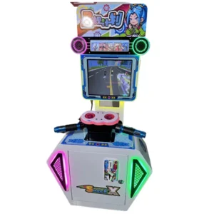 Kuliku multi-game kids arcade machine featuring racing, shooting, fishing, and music games