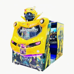 Kuliku original Transformers shooting arcade machine used unit with 55-inch LCD display, size 136 × 202 × 300 cm (53.5 × 79.5 × 118.1 inches)