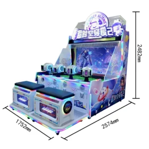 Four-player water shooting arcade game with zombie freeze and shatter gameplay