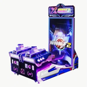 Kuliku Top Gun King II coin-operated shooting arcade machine with handgun controller, size 200 × 135 × 110 cm (78.7 × 53.1 × 43.3 inches)