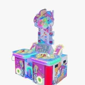 Kuliku Whack-a-Mole Deluxe arcade game with 2-player mode and prize rewards, size 51.2" × 29.1" × 68.9"