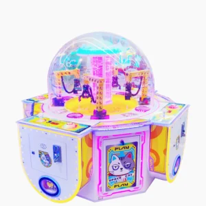 Kuliku Excavator Claw Machine | All-Metal Cabinet with Vibrant Lights and Multiple Prize Compartments