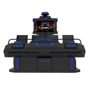 Kuliku 4-seat VR cinema simulator with immersive motion seating and multiplayer virtual reality entertainment for arcades and FECs