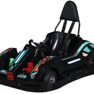 Kuliku Cool Guy Go Kart III Lead Acid Version 2024 NEW – Electric ride-on for kids under 1.65m with LED lights, sound effects, safety belt, and remote control
