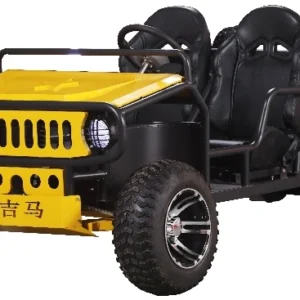 Kuliku Kids Electric UTV – Two-seater 60V ride-on for kids aged 8+ with quick-change lead-acid battery, safety belt, LED lights, sound effects, and remote control