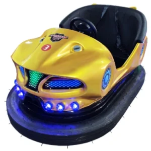 Kuliku Lightning Bumper Car – Electric ride-on for 2 persons with quick-change lead-acid battery, safety belt, LED lights, collision effects, throttle sound effects, and remote control
