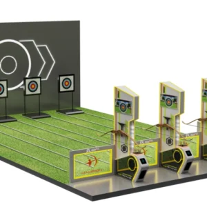 Kuliku Moving Target Archery White Version, interactive digital sports game with 2 lanes
