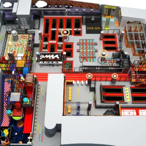All-In-One Space-Themed Indoor Trampoline Park with Soft Play Zone for Commercial FECs