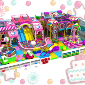 Commercial candy-themed indoor soft play, kids playground equipment for malls & kindergartens