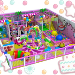 Commercial candy-themed indoor soft play, kids playground equipment for malls & kindergartens