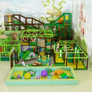 Commercial forest-themed indoor soft play with ball pit, slides & toddler zone for FECs, malls & activity centers