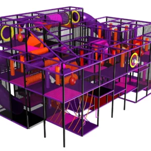 Commercial indoor soft play with spiral slide, obstacle courses, tunnel crawls for malls & activity centers