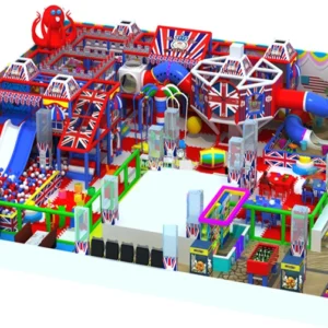Commercial large British themed indoor soft play, kids playground with ball pit for malls & kindergartens