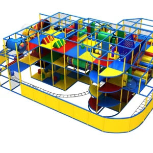 Commercial multi-level indoor soft play with spiral slide, tunnel crawls, obstacle courses for malls & activity centers