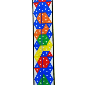 Commercial rainbow triangle kids race climbing wall with timing system for indoor playgrounds and FECs