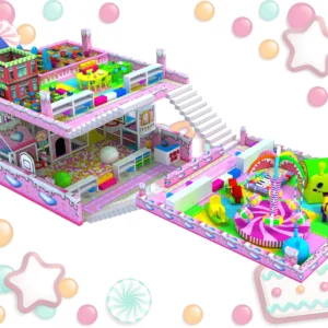 Commercial two-story indoor playground with soft play, ball pit, parent-child zones for malls & activity centers