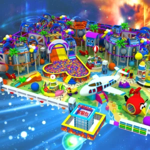 Commercial water bar comprehensive indoor soft play with slides, ball pit, toddler area for kids FECs