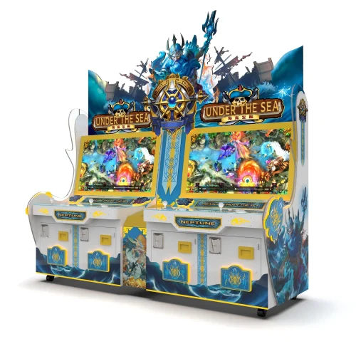 Kuliku Aqua Treasure Duo fish bird monster combo ticket redemption arcade game, vibrant colorful design