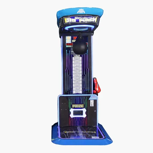Kuliku Dragon Fist III coin-operated boxing arcade machine with beverage cooler, punch force scoring, size 99.9 × 122.7 × 208.2 cm (39.3 × 48.3 × 81.9 inches)