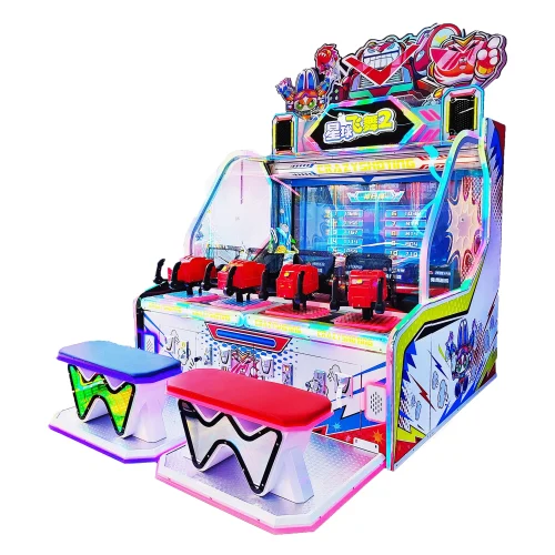 Kuliku Galaxy Flight 2 shooting arcade game with multi-stage gameplay and boss battles, size 73.2" × 98.4" × 110.2"